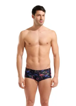 Arena Flamingo Low Waist Swim Shorts - Black / Multi