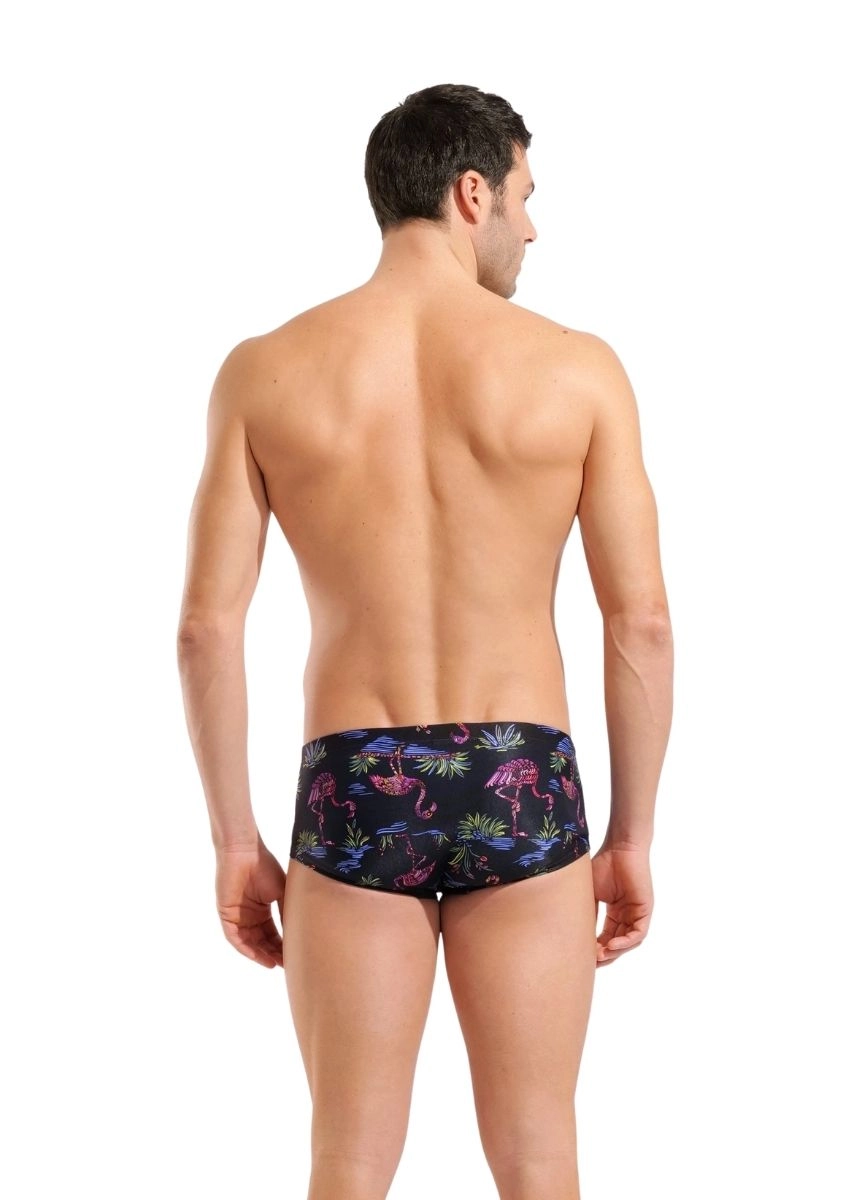 Arena Flamingo Low Waist Swim Shorts - Black / Multi - Image 2