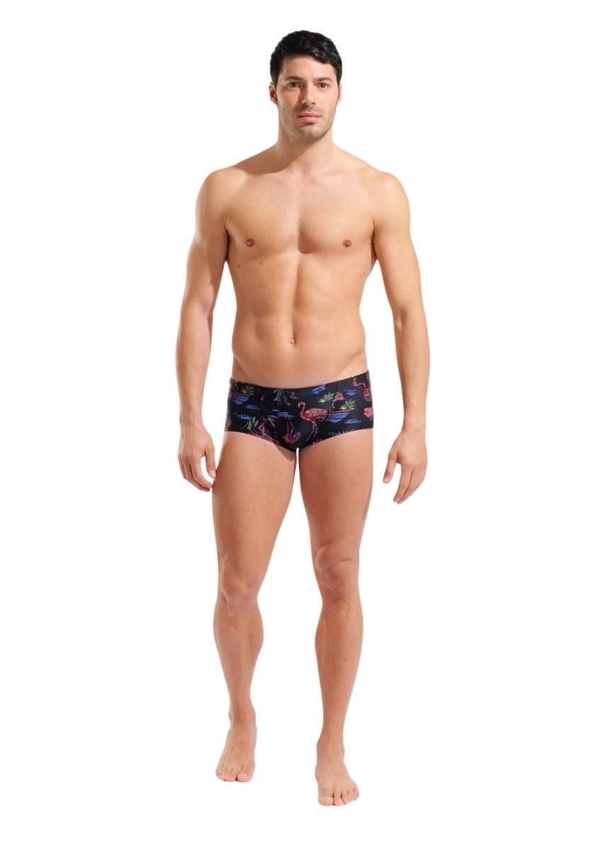 Arena Flamingo Low Waist Swim Shorts - Black / Multi - Image 5