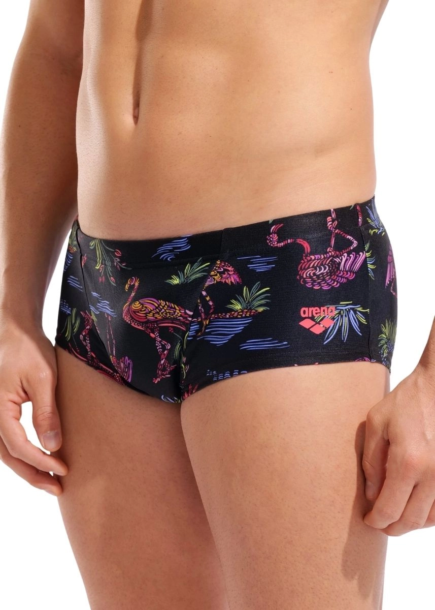 Arena Flamingo Low Waist Swim Shorts - Black / Multi - Image 3