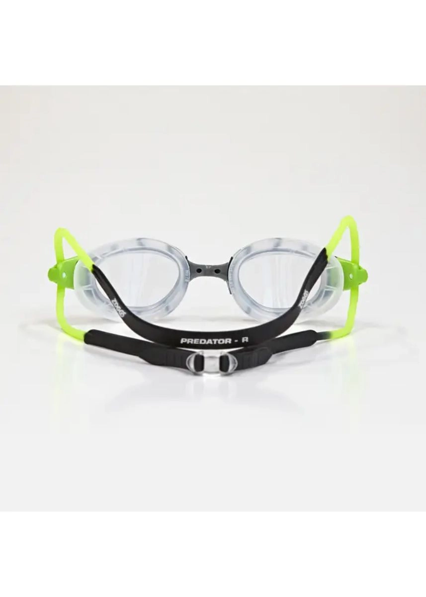 Zoggs Small Predator Goggles - Black / Green / Clear - Image 2