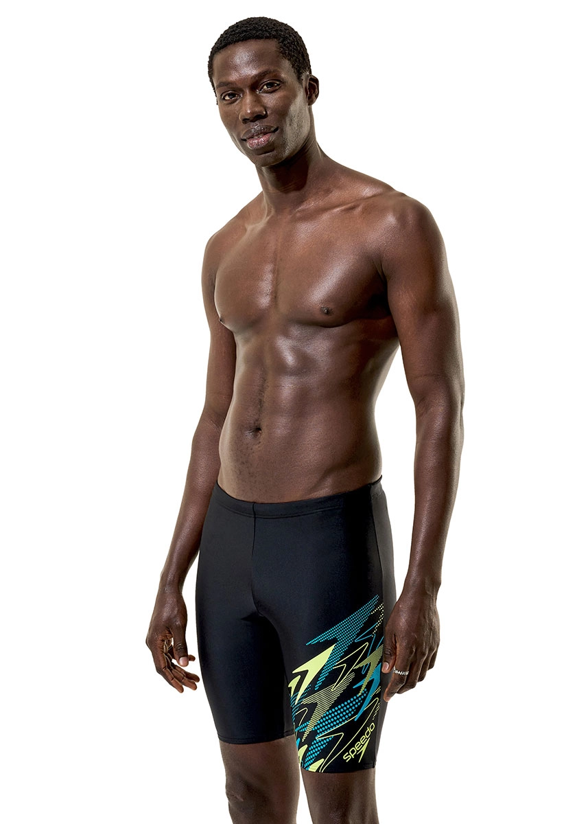 Speedo Medley Logo Jammer - Black / Green - Image 4