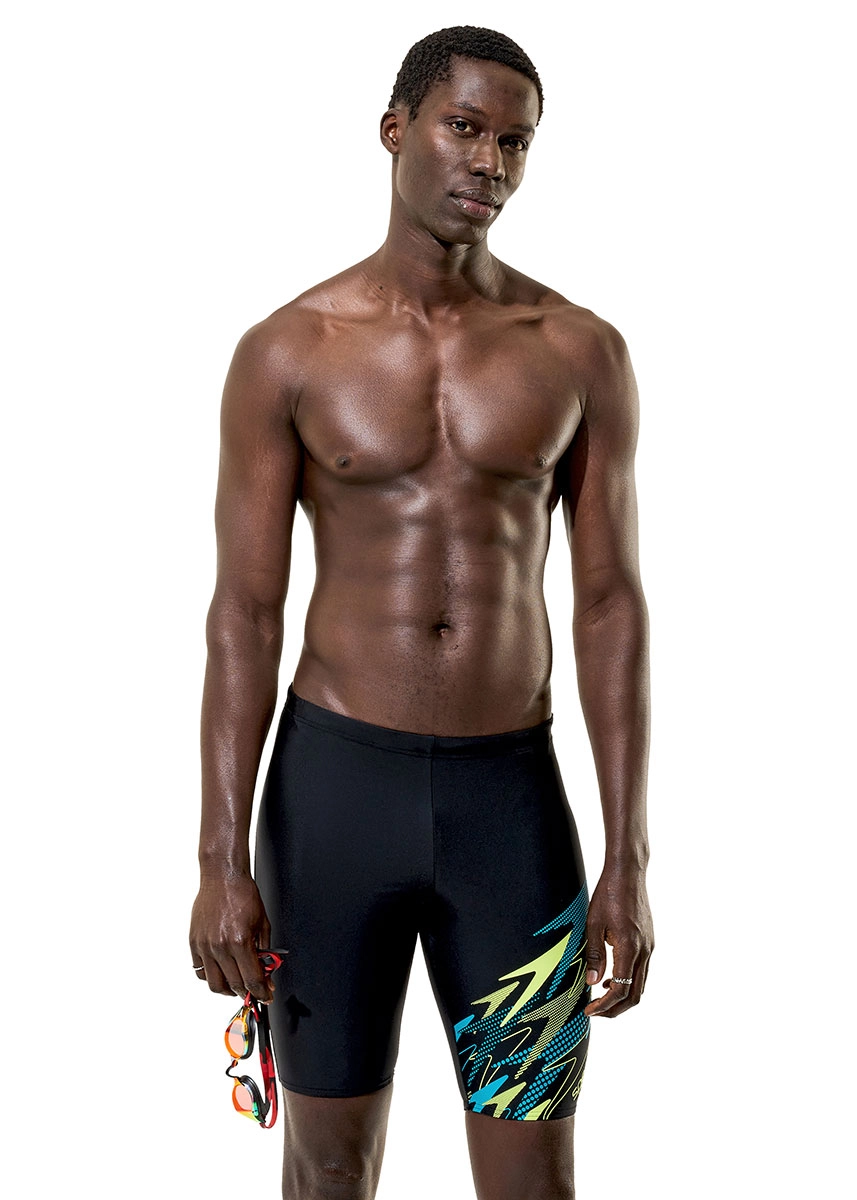 Speedo Medley Logo Jammer - Black / Green - Image 3