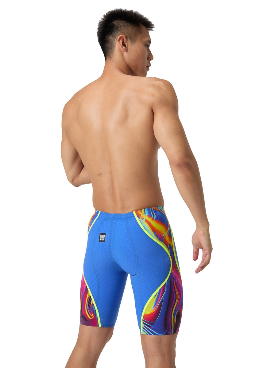 Speedo Fastskin LZR Pure Intent 2.0 High Waisted Jammer - Molten Blur/Cobalt Pop - Image 5