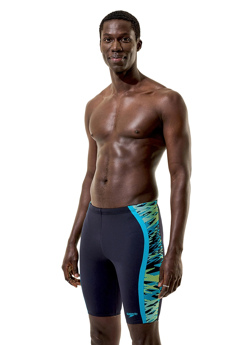 Speedo Men's Hyperboom Splice Jammer - Black / Green - Image 5