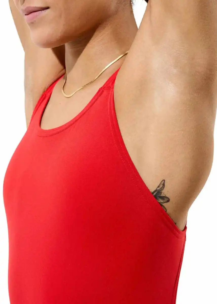 Speedo Women's Endurance+ Max Leaderback Swimsuit - Red - Image 4