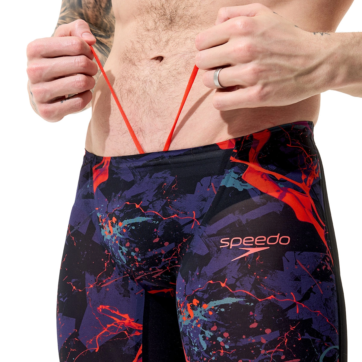 Speedo Fastskin LZR Pure Valor 2.0 Jammer - Black / Red - Image 2