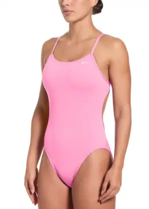 Nike Hydrastrong Solid Spiderback Swimsuit - Pink Glow