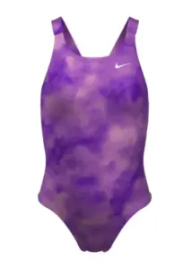 Nike Girl's Hydrastrong Multi Print Factback Swimsuit - Light Magenta