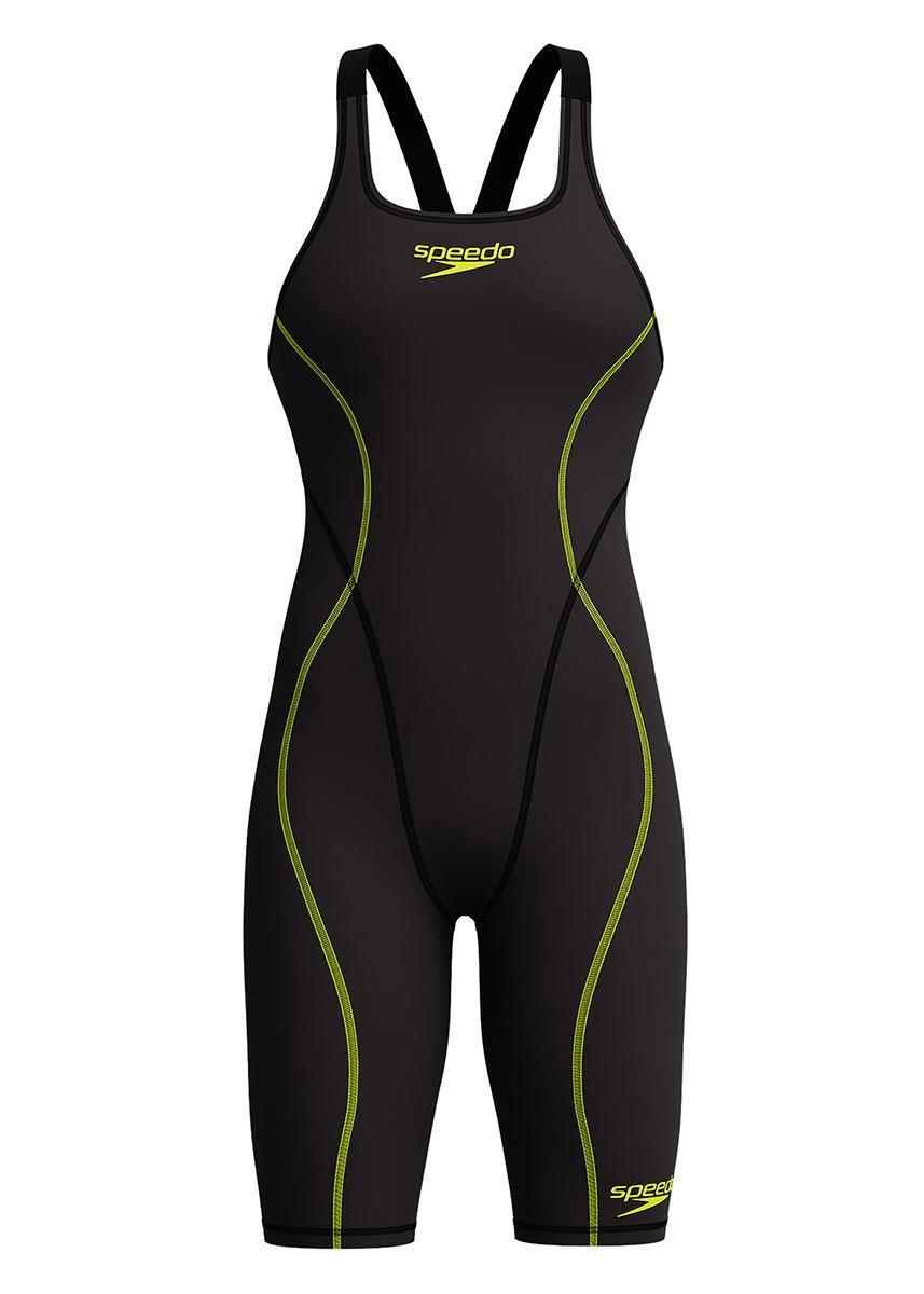 Speedo Fastskin Hyperspark Solid Openback Kneeskin - Black - Image 5