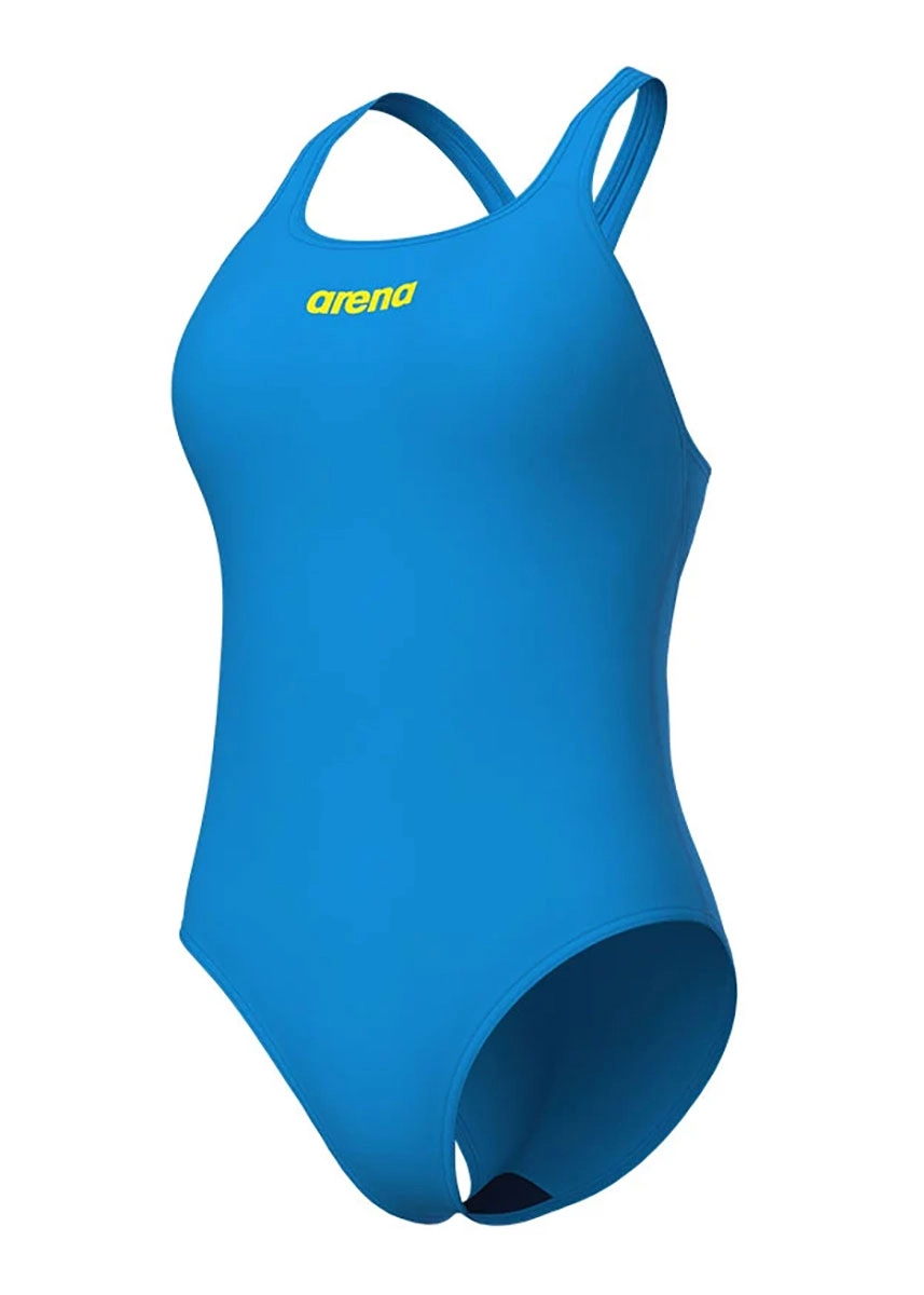 Arena Womens Team Swim Pro Solid Swimsuit - Turquoise / Yellow