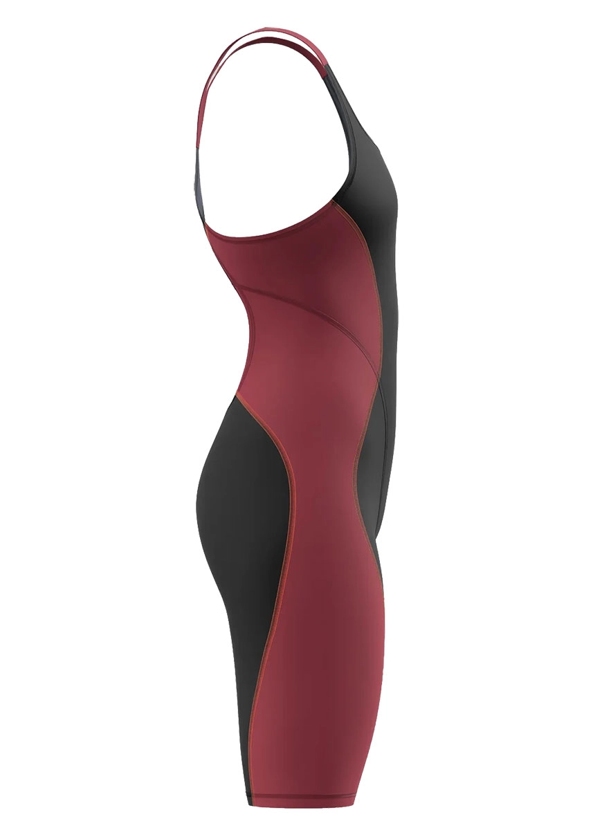 Speedo Fastskin HyperSpark Solid Openback Kneesuit - Black / Red - Image 3
