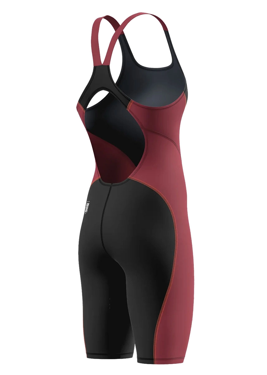 Speedo Fastskin HyperSpark Solid Openback Kneesuit - Black / Red