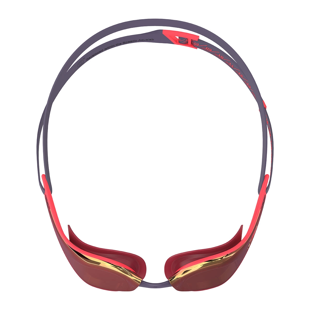 Speedo Fastskin Pure Focus Mirrored Goggles - Black / Red - Image 3