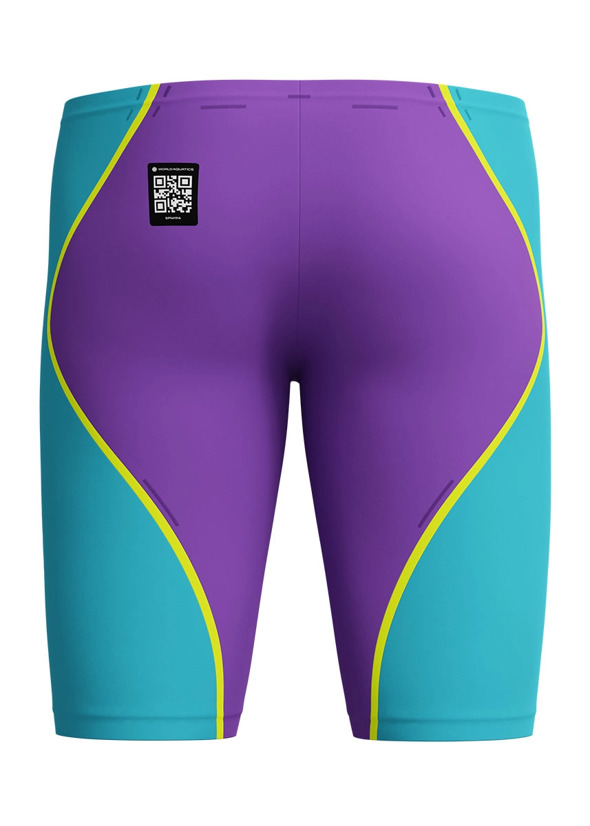 Speedo Fastskin LZR Pure Intent 2.0 Jammer – Grape / Blue / Yellow - Image 5