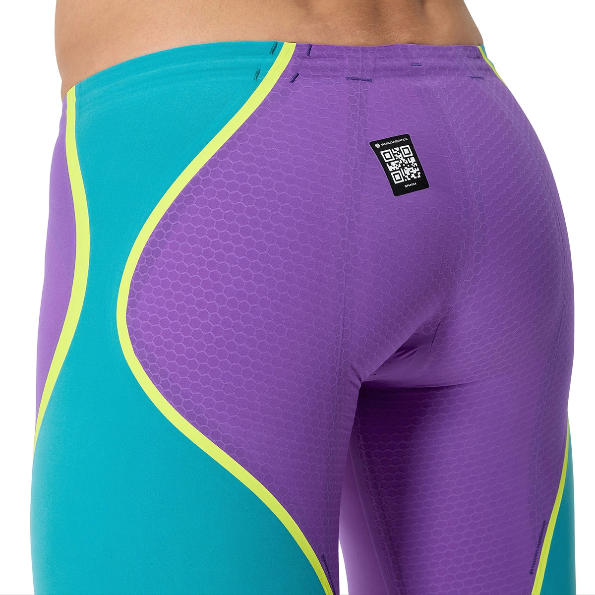 Speedo Fastskin LZR Pure Intent 2.0 Jammer – Grape / Blue / Yellow - Image 2