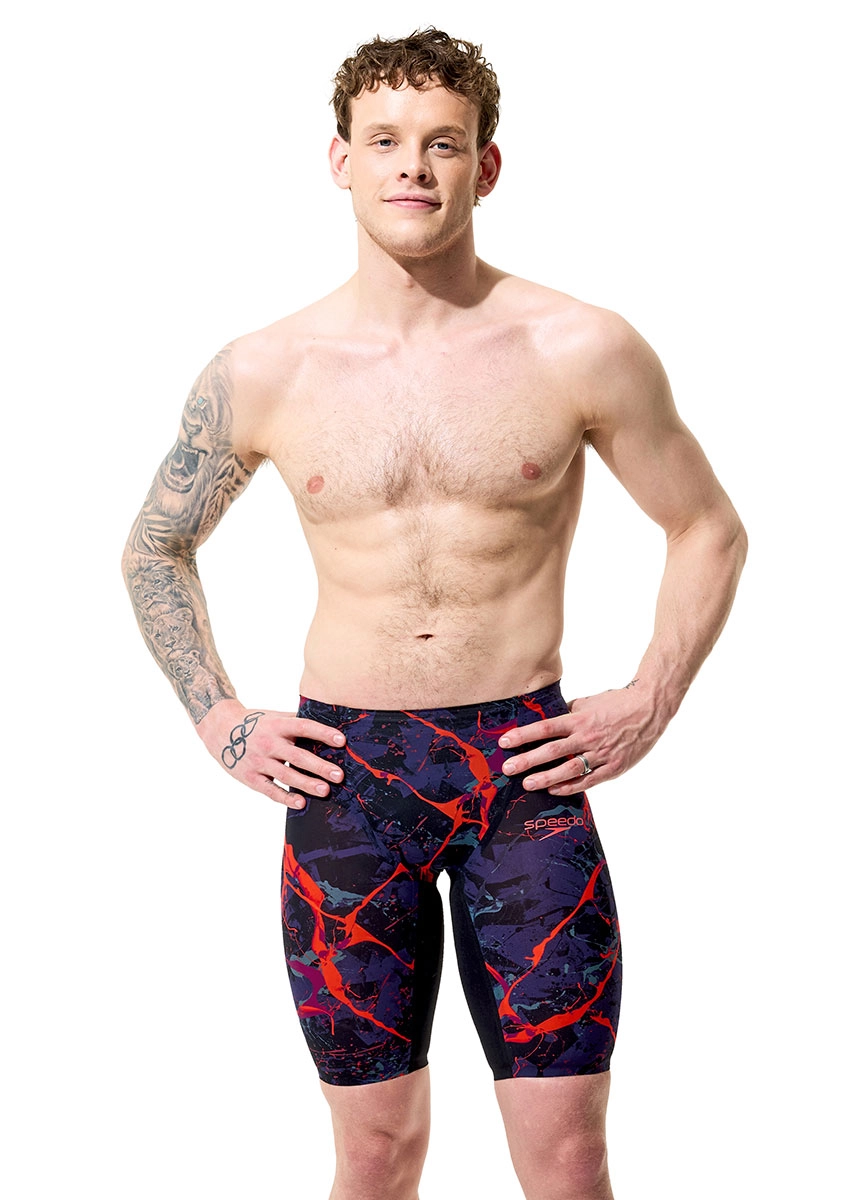 Speedo Fastskin LZR Pure Valor 2.0 High Waisted Jammer - Black / Red - Image 5