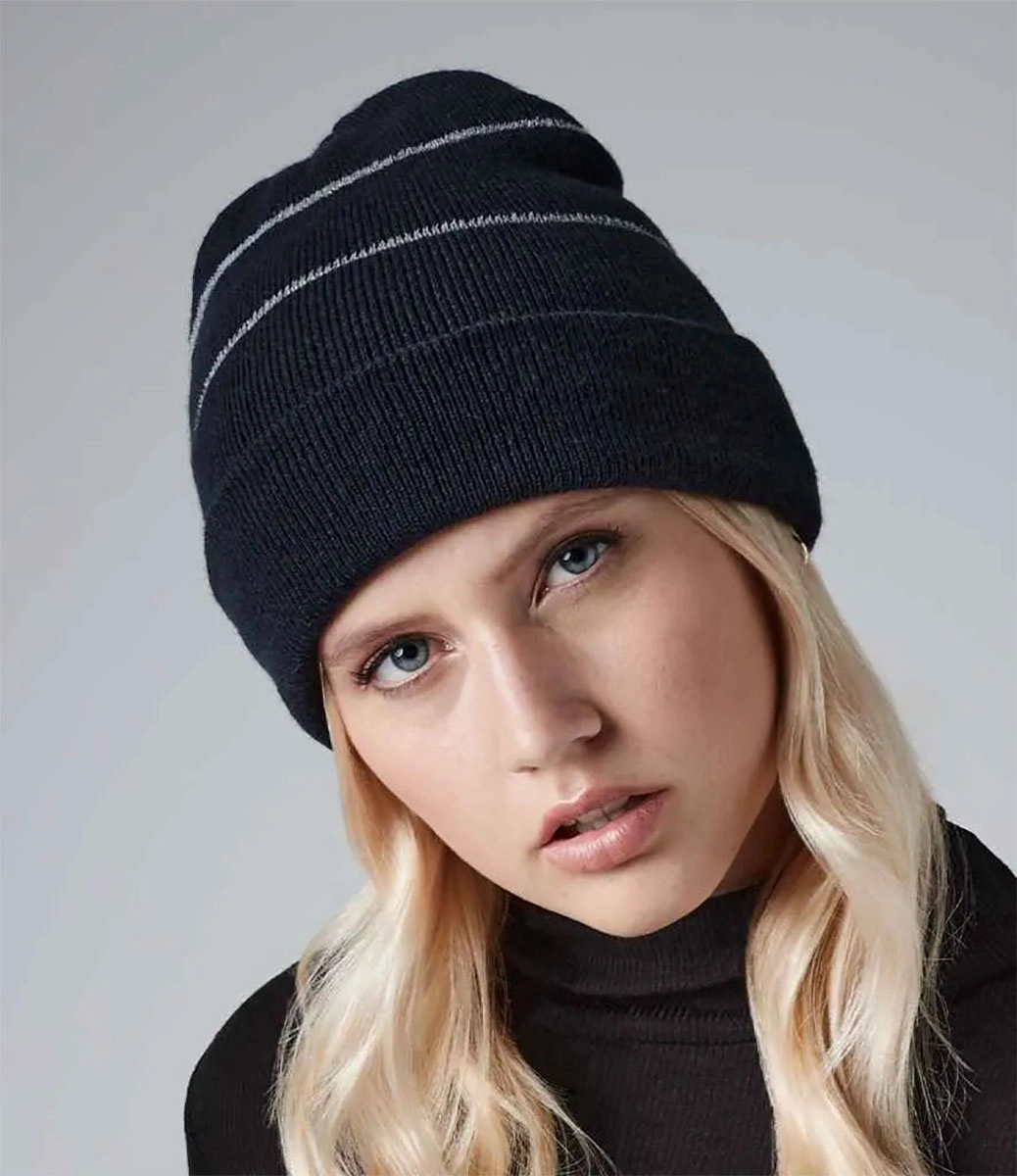 Beechfield Enhanced-Viz Beanie - Black - Image 2