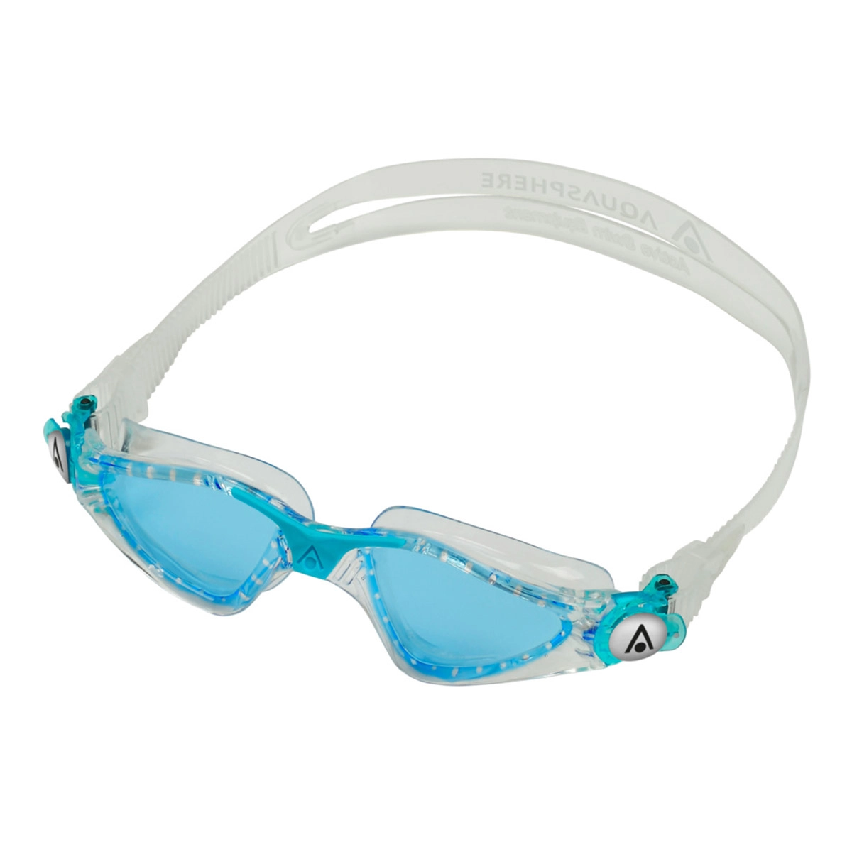 AquaSphere Kayenne Junior Blue Tint Lens Goggles - Clear / Aqua - Image 4