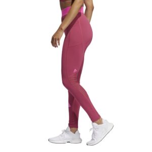 Adidas Women’s Techfit Life Mid-rise Badge Of Sport Long Tights – Pink