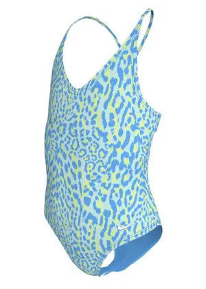 Nike Girls Wild Lace Up One Piece Swimsuits - University Blue