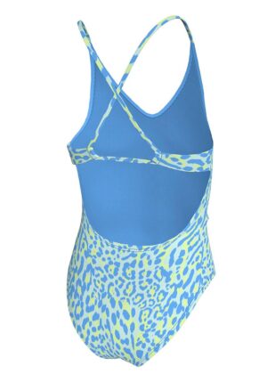 Nike Girls Wild Lace Up One Piece Swimsuits – University Blue
